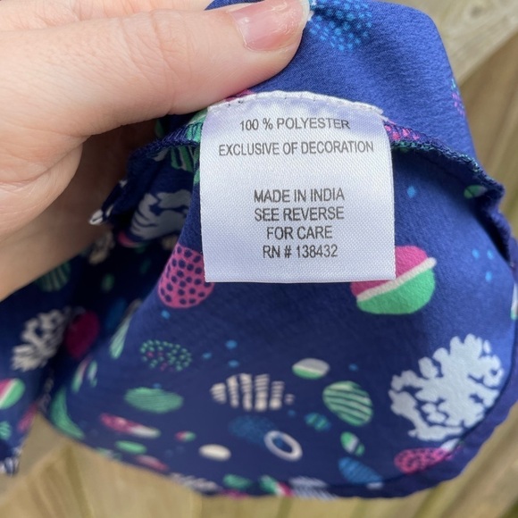 Modcloth Scalloped Geometric Circle Print Babydoll Tank Top - Picture 7 of 8